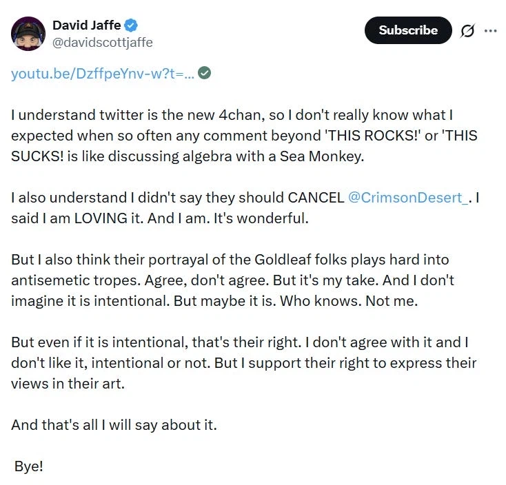 '갓 오브 워' 디렉터, 붉은사막의 고블린의 묘사를 반유대주의라고 주장._3.webp