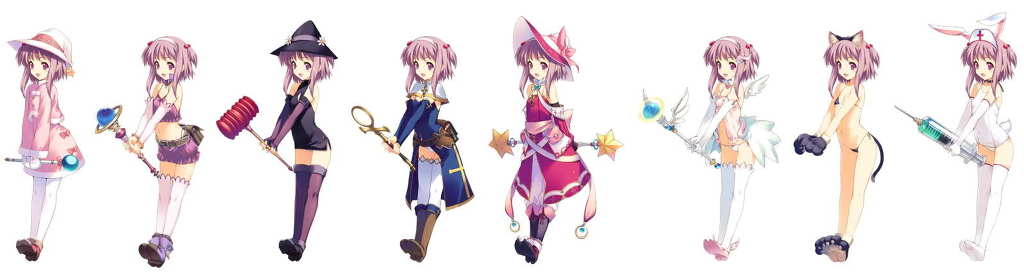 [psp] 투하트 던전 트러블러즈. 전캐릭터 의상 사진_12.jpg