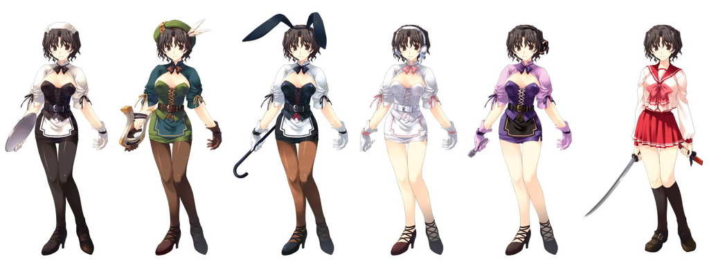 [psp] 투하트 던전 트러블러즈. 전캐릭터 의상 사진_13.jpg