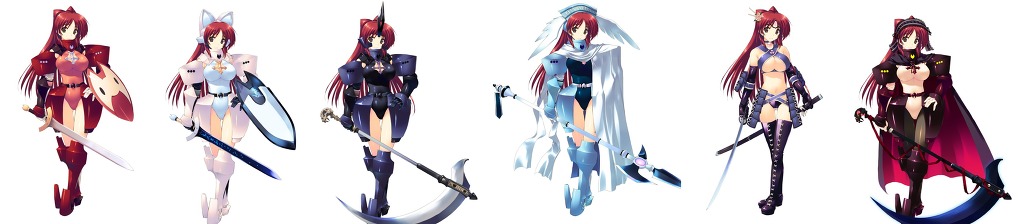 [psp] 투하트 던전 트러블러즈. 전캐릭터 의상 사진_1.jpg