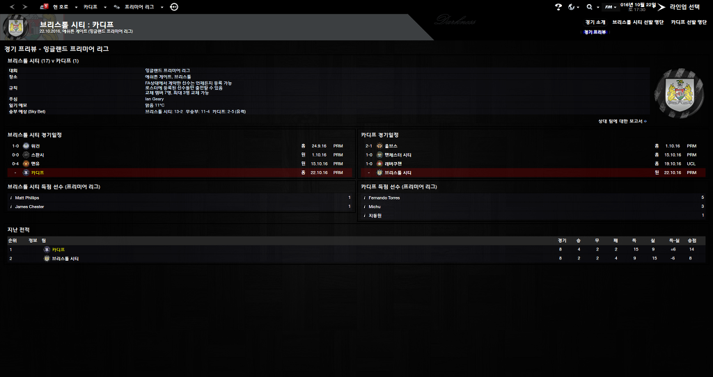 FM2013 - 카디프시티 ①⑥ 2016-2017 시즌! 연승의 행방은..?_43.jpg