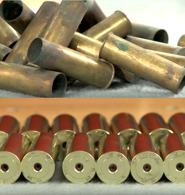 Cleaning 10 Gauge Brass Shotgun Shells Presented by Larry