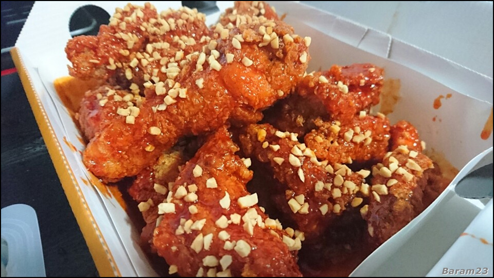 비비큐 매운양념 치킨