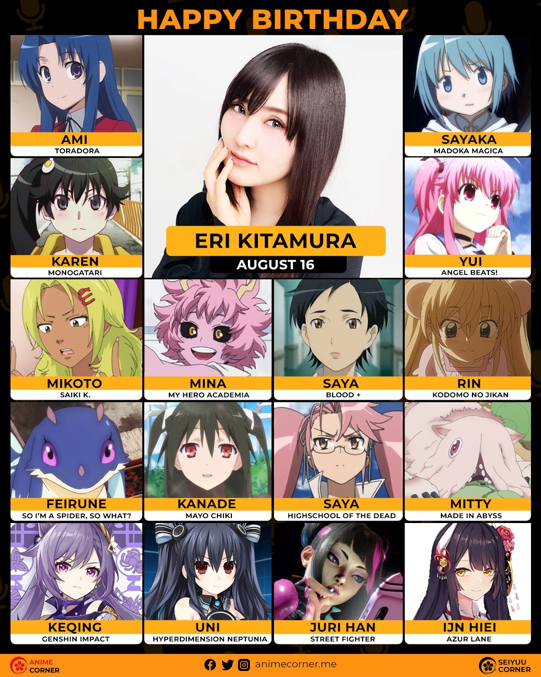 성우키타무라 에리생일