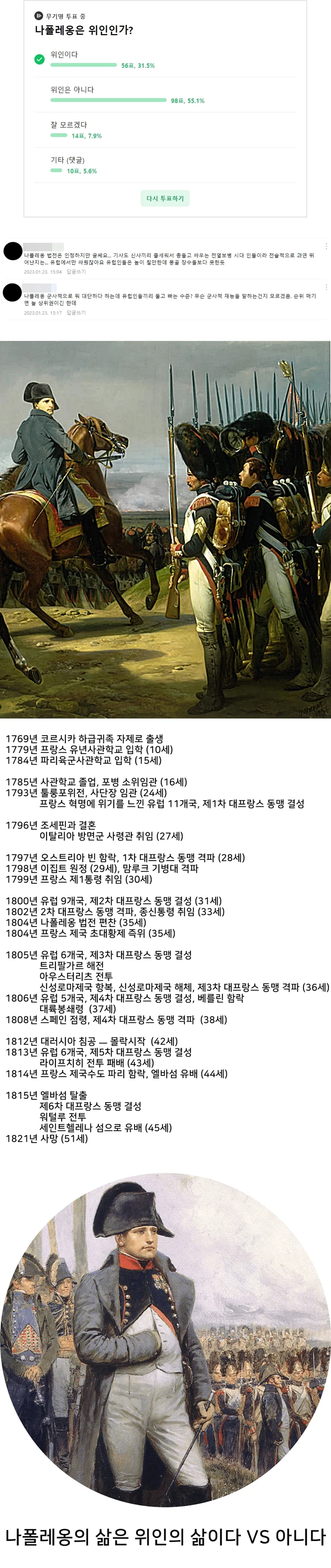 나폴레옹은 위인인가 논쟁